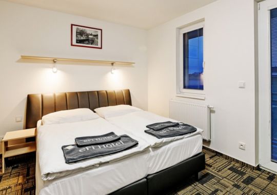Hotel apartamentowy w Brnie z aneksem kuchennym
