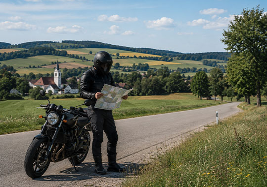 Kam na motorce v okolí Brna
